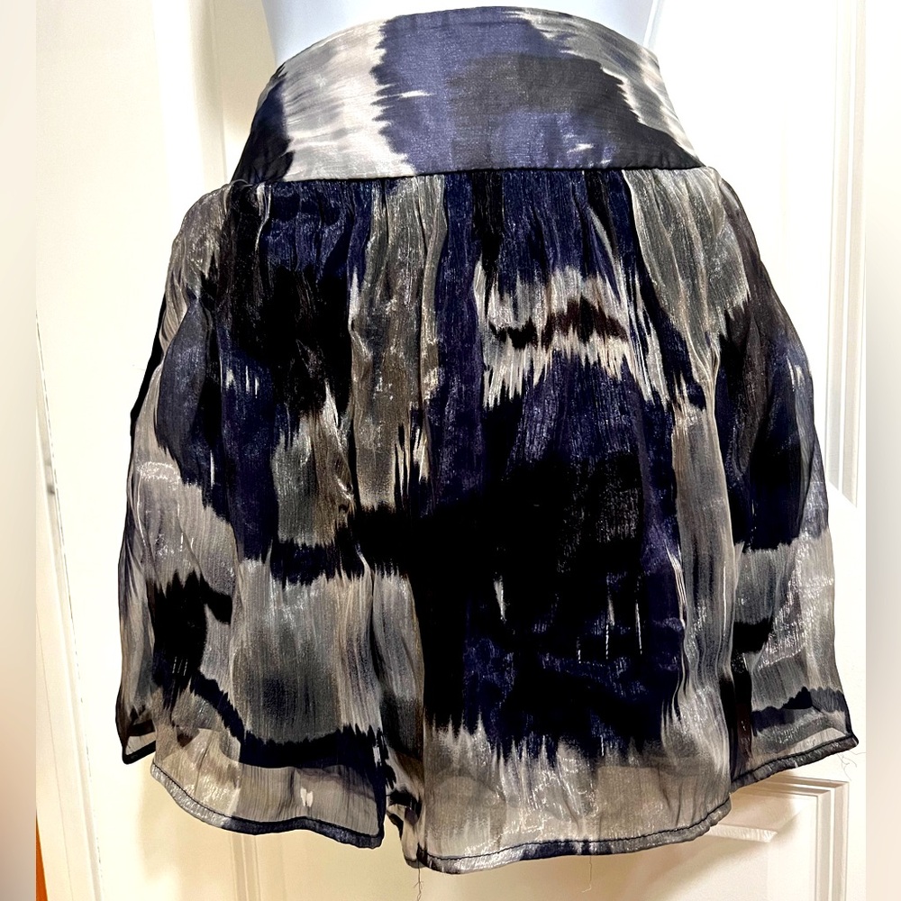 chiffon blue skirt